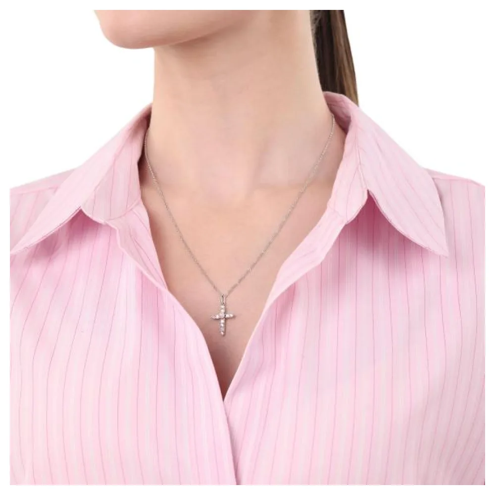 amor Kreuz-Anhänger mit Kette 925 Silber – Bild 3