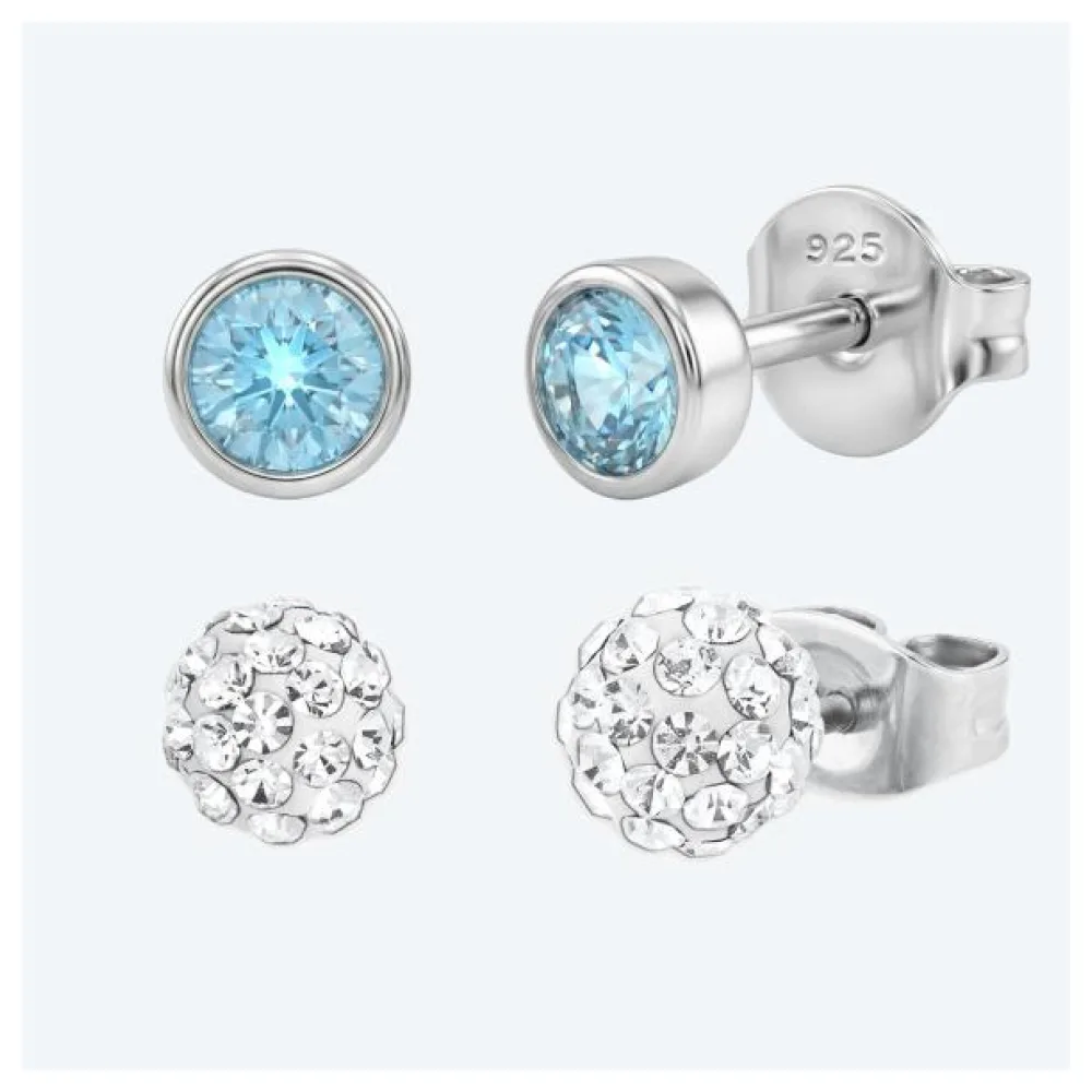amor SET 2 Paar Ohrstecker 925 Silber