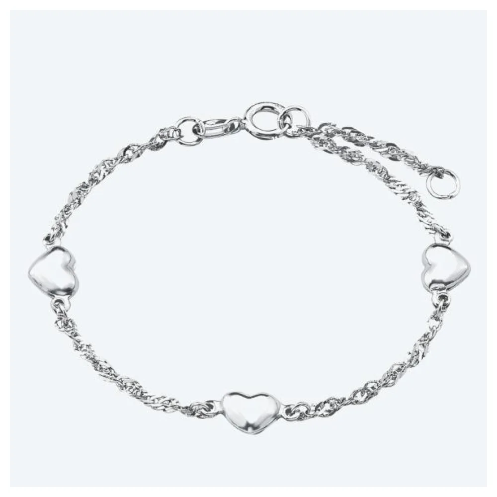 amor Herz-Armband 925 Silber rhodiniert