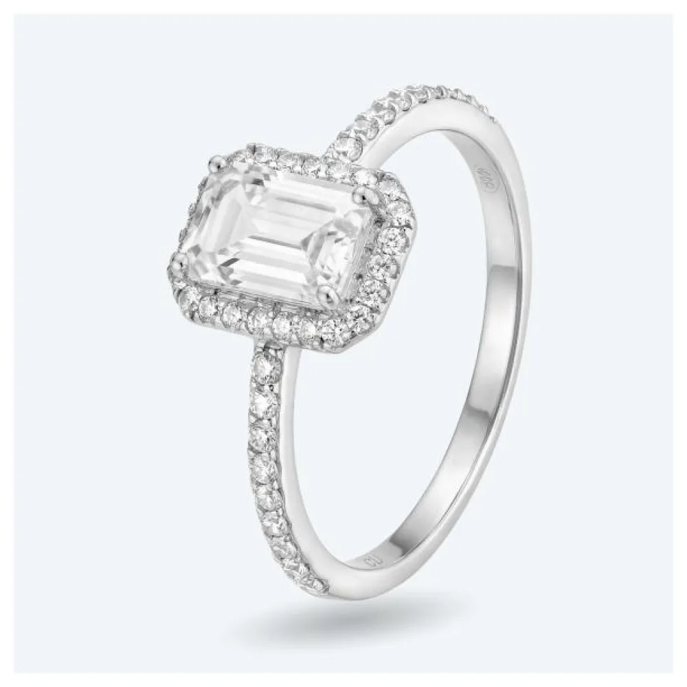 amor Ring 925 Silber rhodiniert Zirkonia