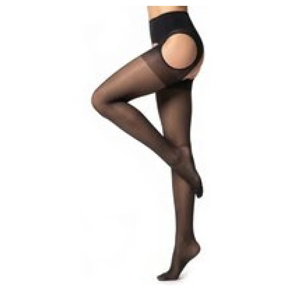 Glamory Plaisir Ouvert 20 Straps-Strumpfhose für Frauen - Black | Farbe: Black | Größe: 44-46 – Bild 2