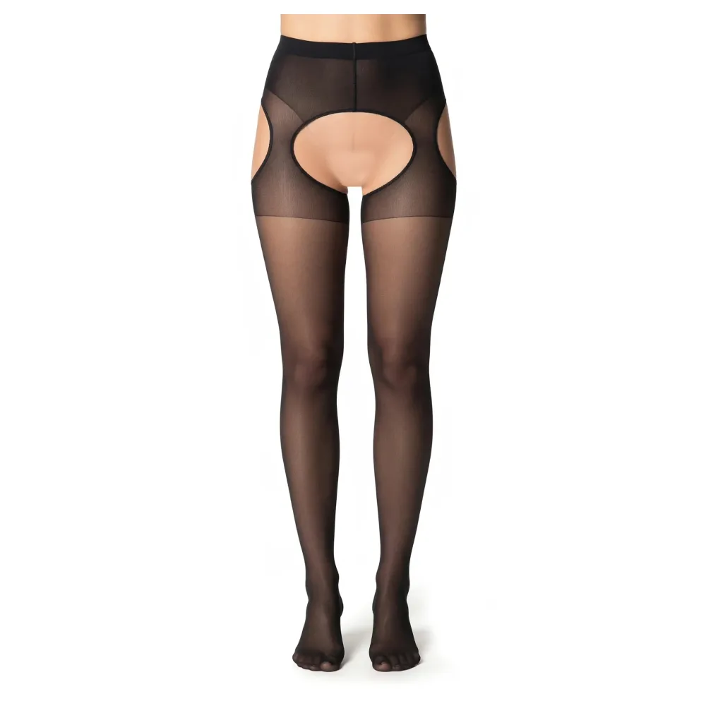 Glamory Plaisir Ouvert 20 Straps-Strumpfhose für Frauen - Black | Farbe: Black | Größe: 56-58 – Bild 3