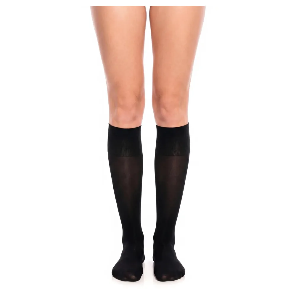 Glamory Fit 50 Extraweite Microfaser Kniestrümpfe - Black | Farbe: Black | Größe: One size – Bild 3
