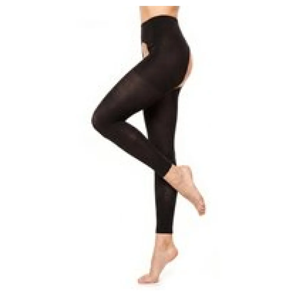Glamory Breeze 60 Ouvert Microfaser Strumpfhose ohne Fuß | Farbe: Black | Größe: 52-54 – Bild 2