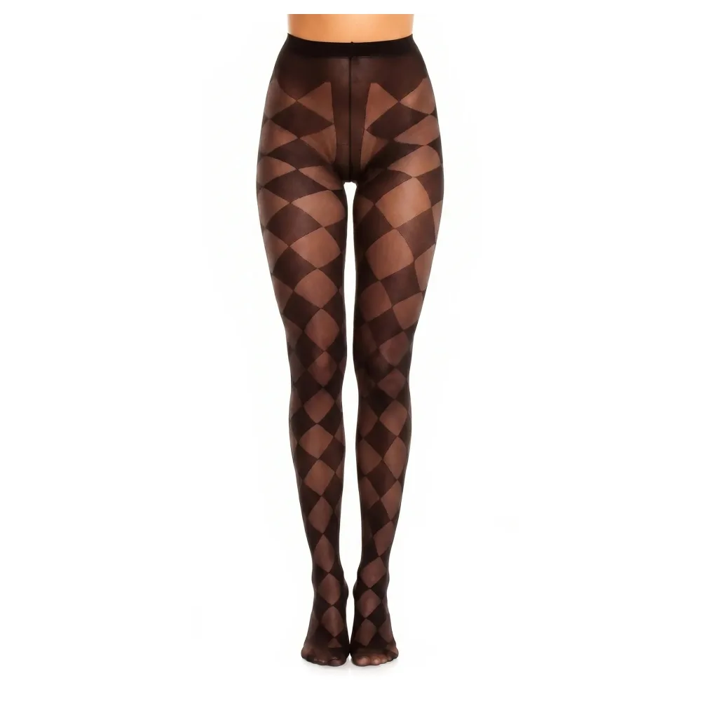 Glamory Diamond 20 Rautenmuster Feinstrumpfhose | Farbe: Black | Größe: 52-54 – Bild 3