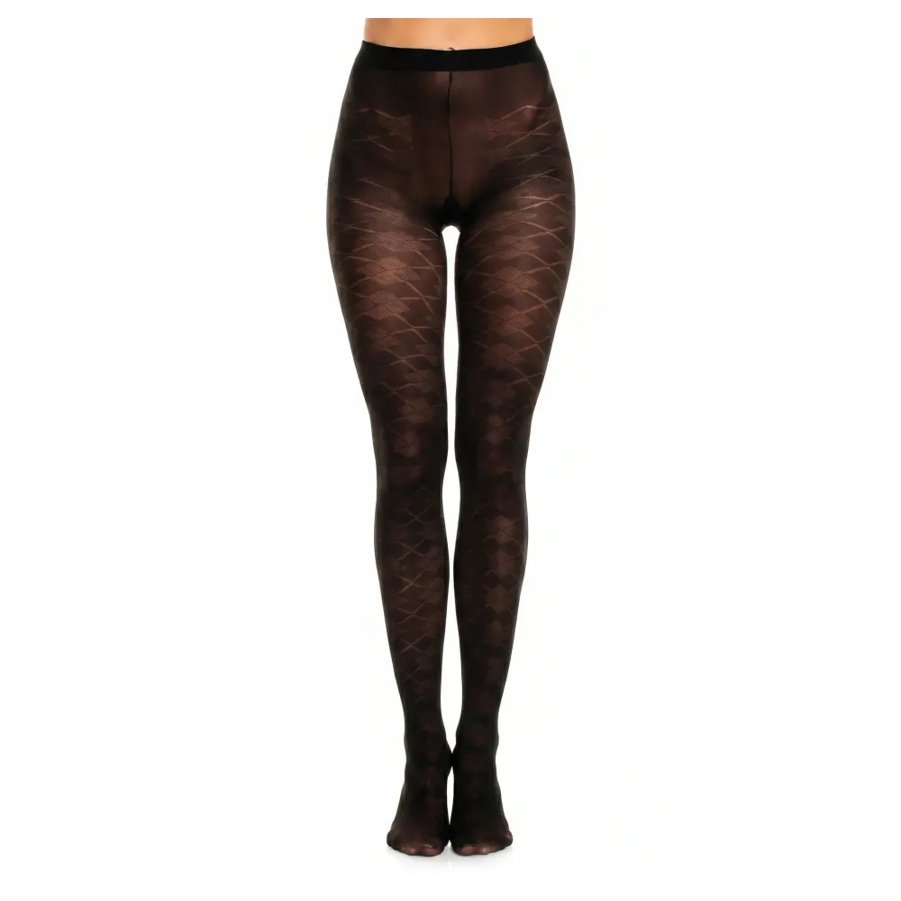 Glamory Dune 70 Argyle Strumpfhose | Farbe: Black | Größe: 56-58 – Bild 3