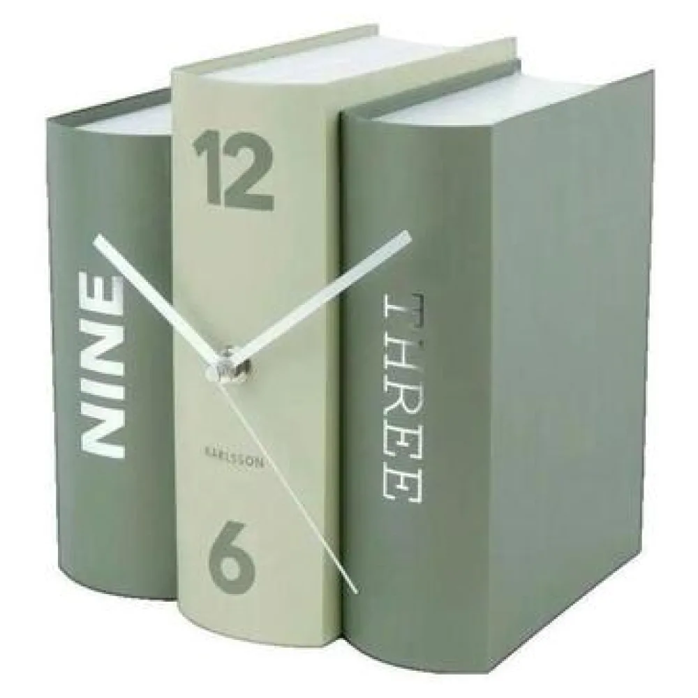 Órák Karlsson Horloge Trompe-l'œil livre verte