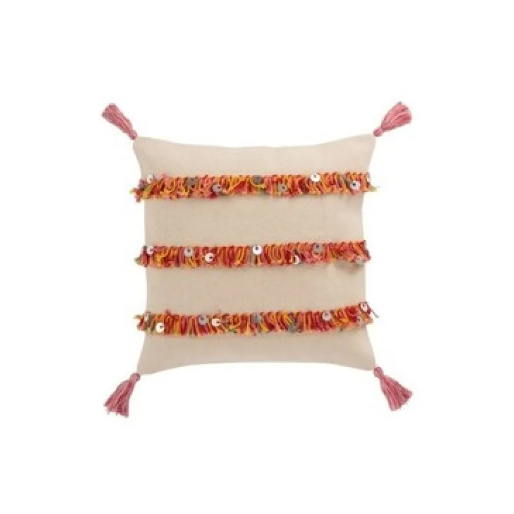 Párnák J-line COUSSIN 3RANG FRAN COT BEI/MIX (45x45x3cm)