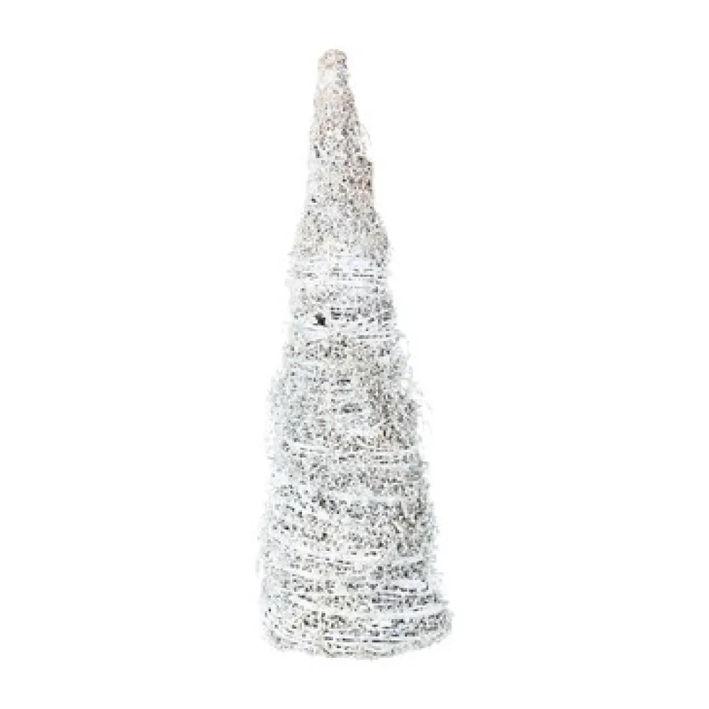 Karácsonyi dekorációk Bizzotto CONO FOREST BIANCO H40