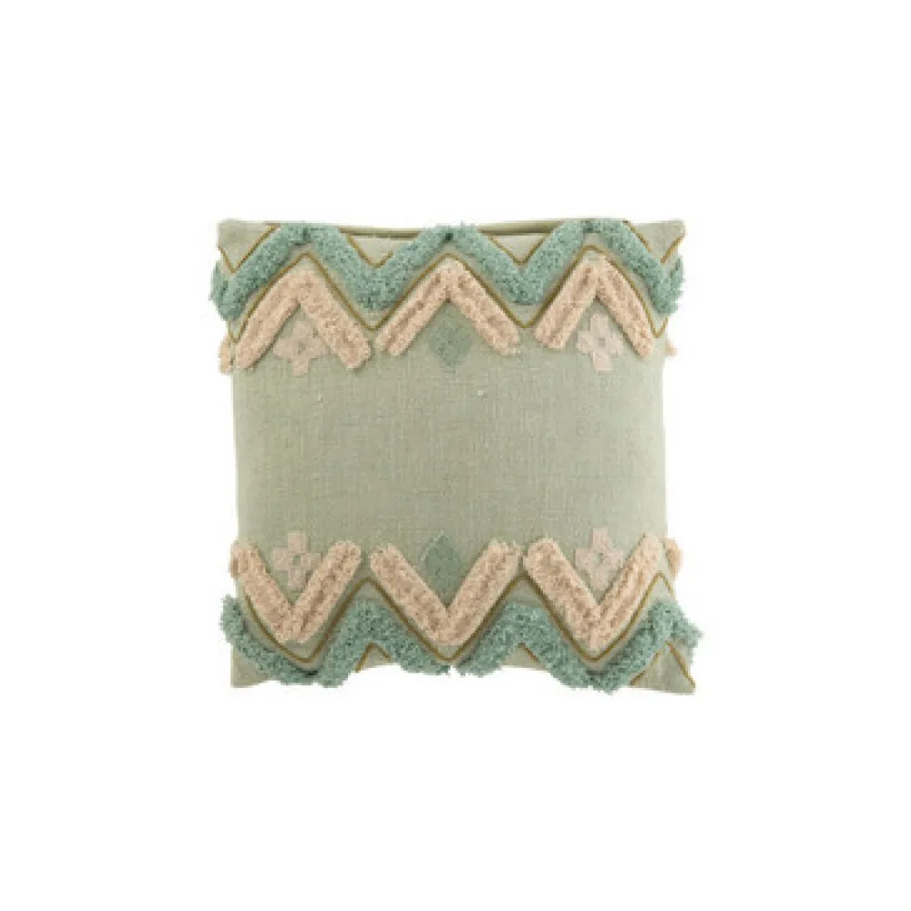 Párnák J-line COUSSIN ZIGZAG CARRE COT BLEU (45x45x45cm)