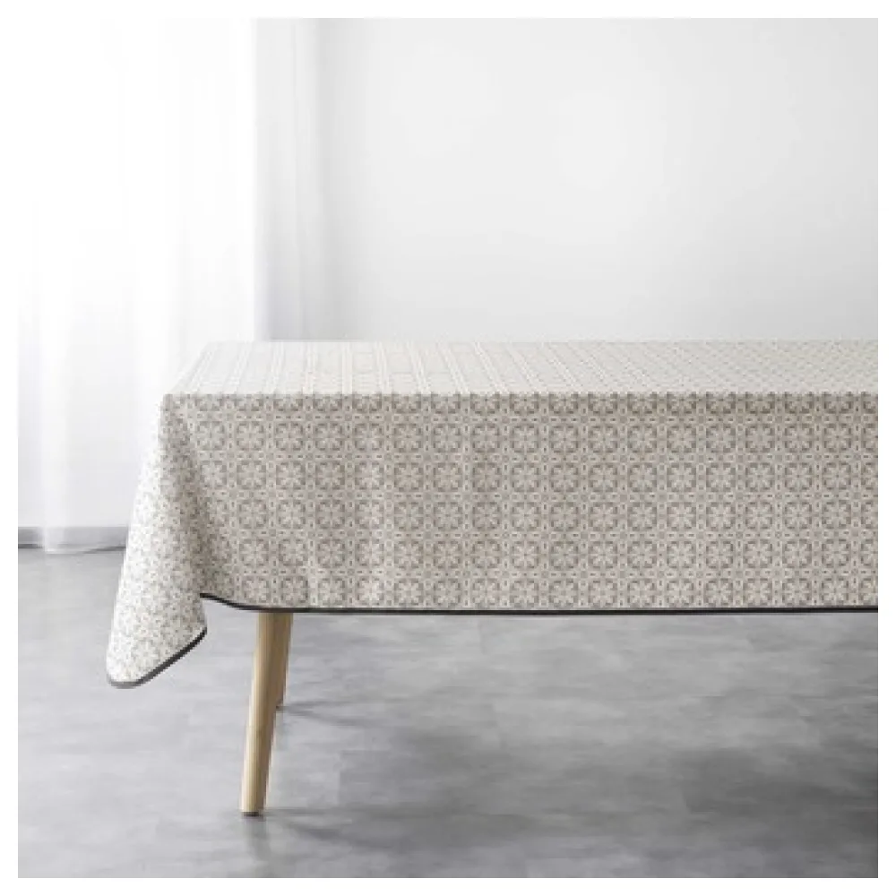 Asztalterítő Douceur d intérieur NAPPE RECTANGLE 150 x 240 CM POLYESTER IMPRIME GRIS