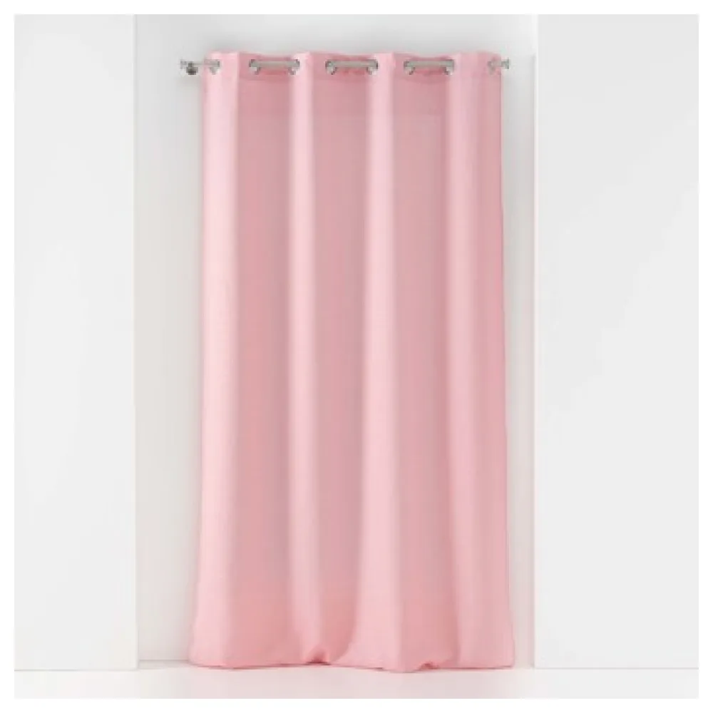 Függönyök Douceur d intérieur PANNEAU A OEILLETS 140 x 240 CM VOILE TISSE SOANE ROSE