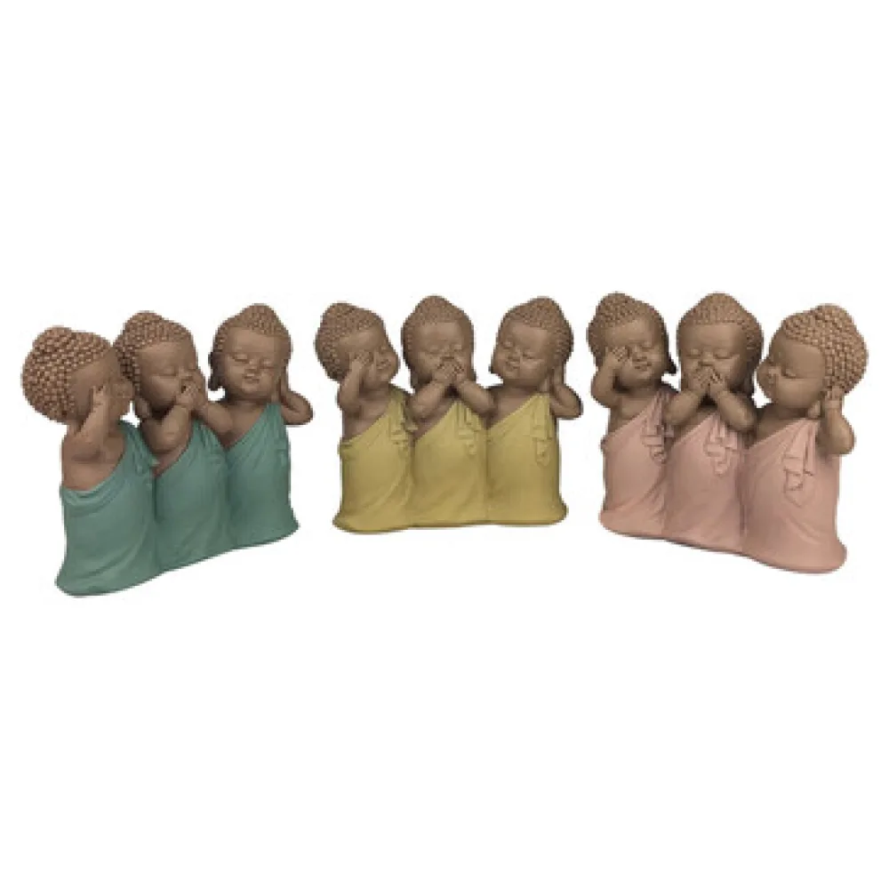 Szobrok, figurák Signes Grimalt Linda Buddha Set 3 Egység