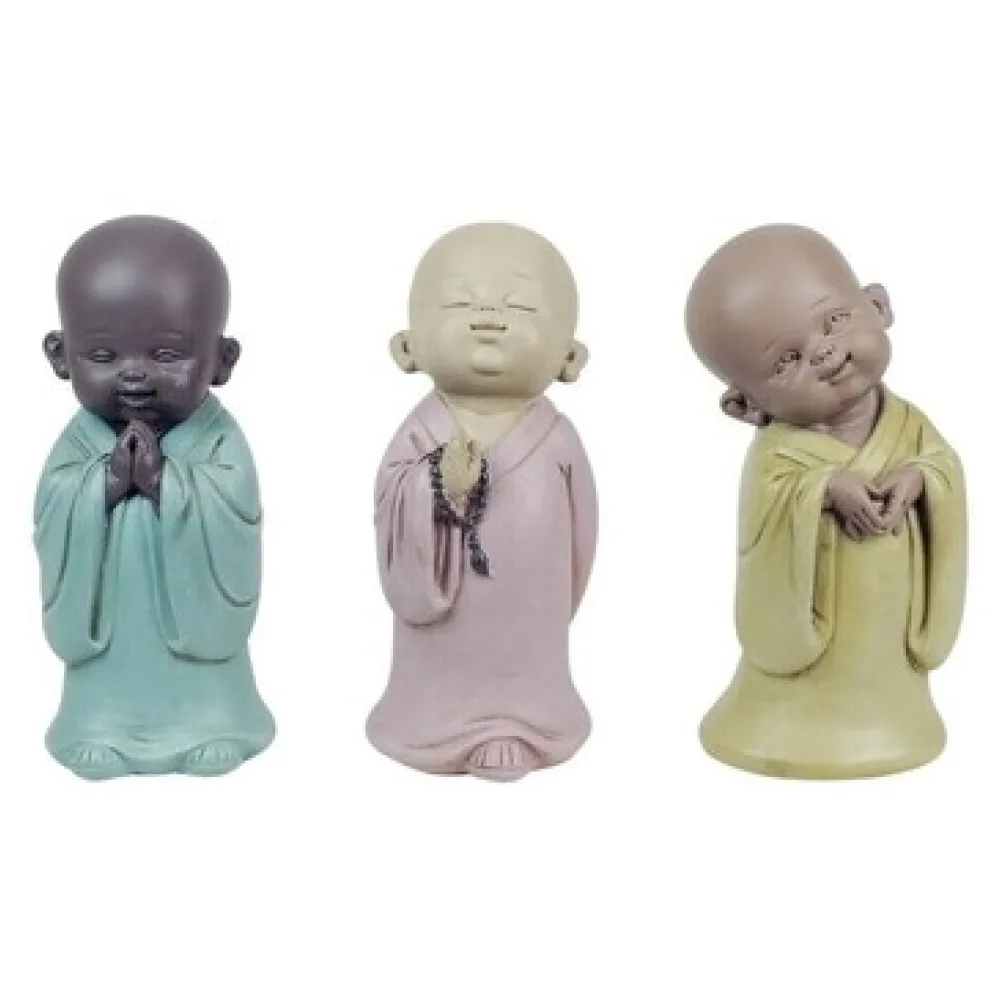 Szobrok, figurák Signes Grimalt Buddhák 3 Különböző Set 3U