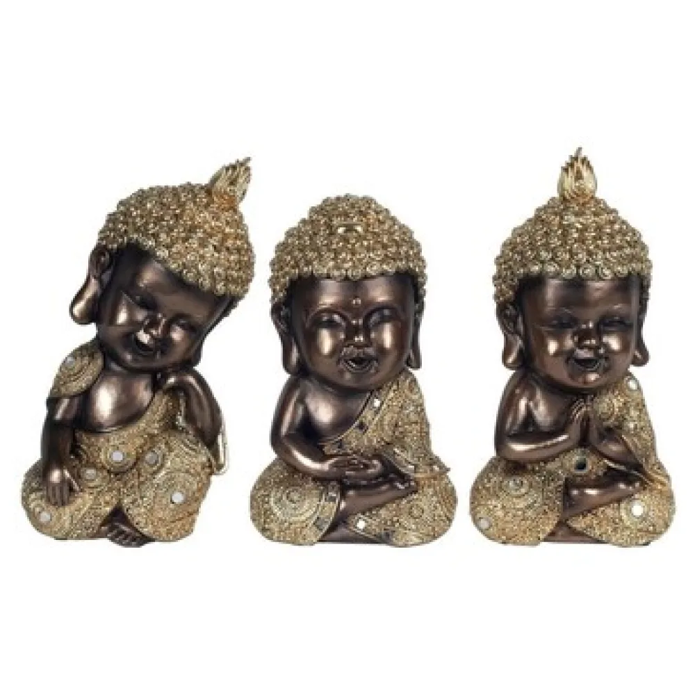 Szobrok, figurák Signes Grimalt Buddha 3 Különböző Arany