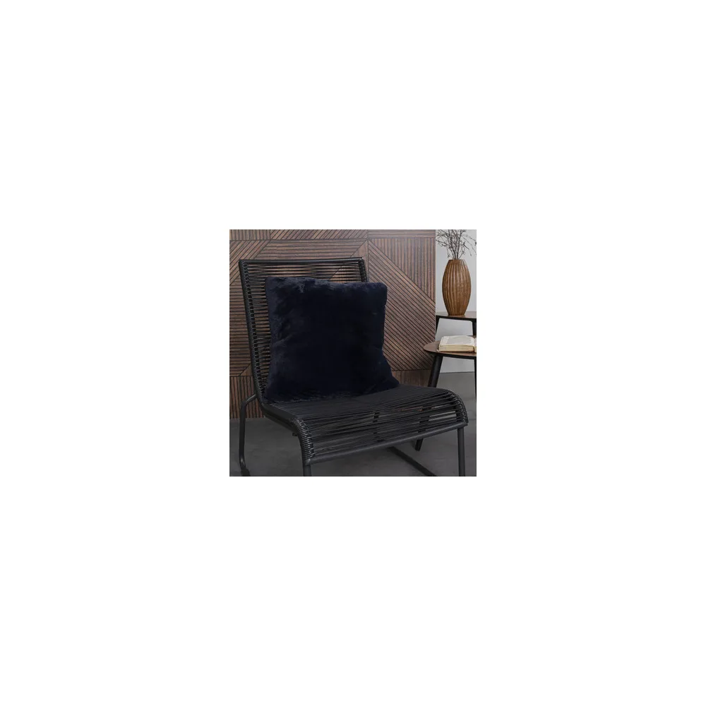 Párnák Today Coussin 45/45 fausse fourrure WINTER SPIRIT Navy Badi