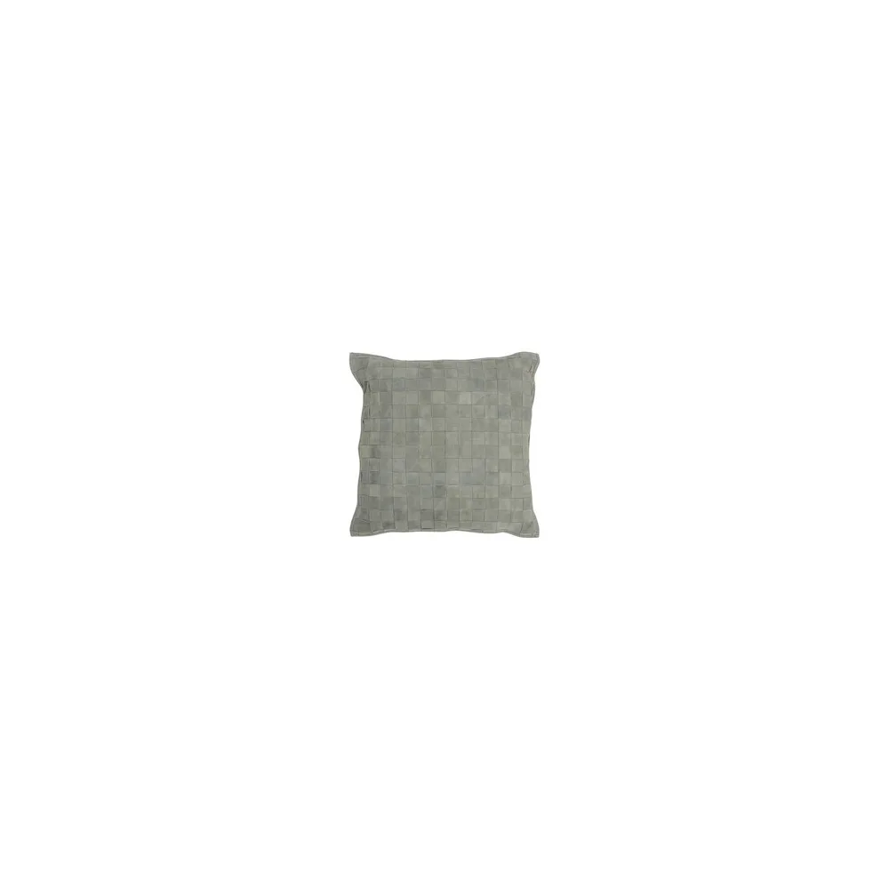 Párnák J-line COUSSIN CARR PETIT CUIR VE (45x45x8cm)