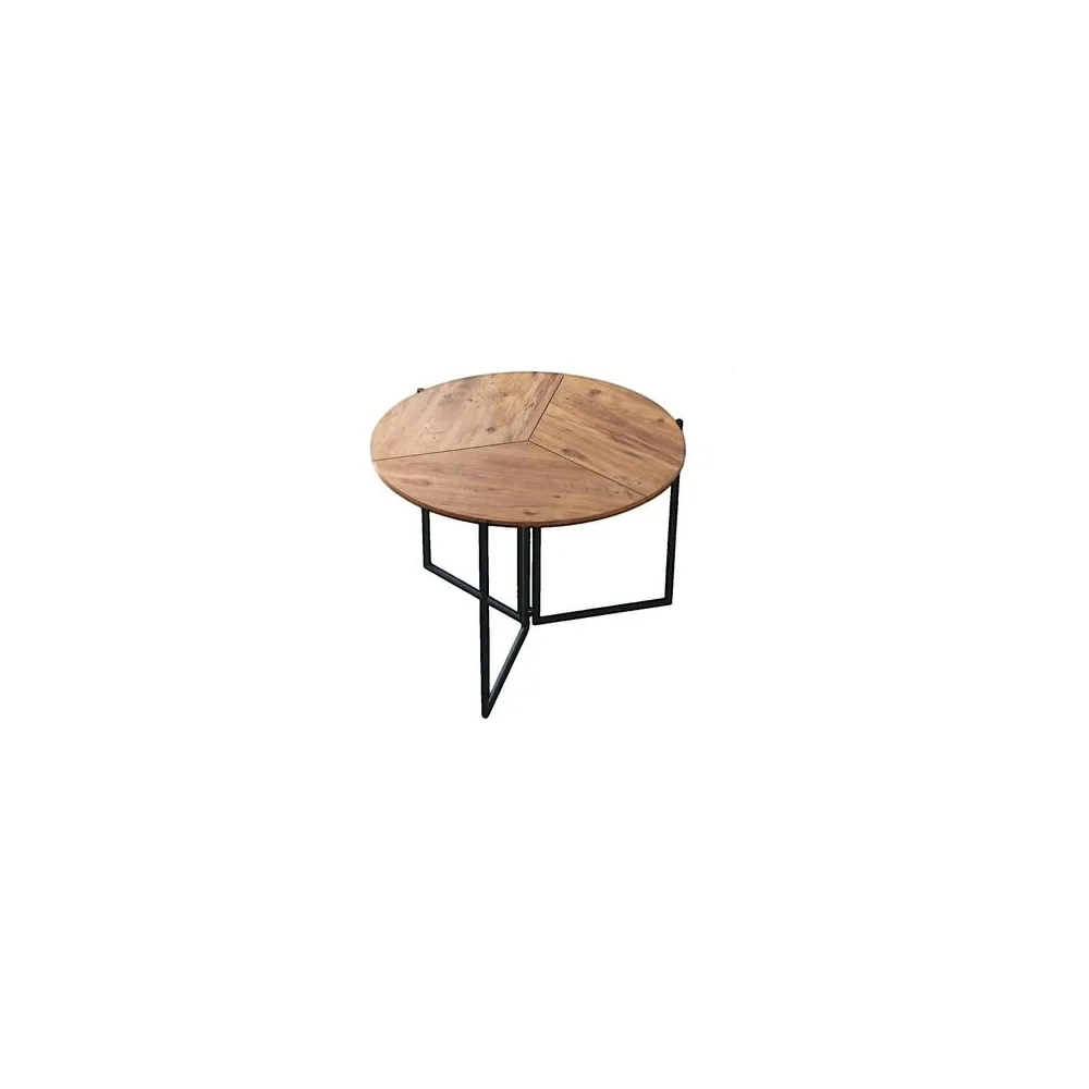 Étkezőasztalok Bigbuy Table à manger Origami pliable chêne clair
