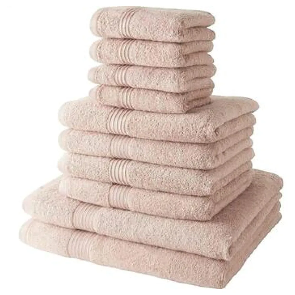 Törölköző és tisztálkodó kesztyű Today Ensemble de serviettes de toilette 10 pièces Rose clair