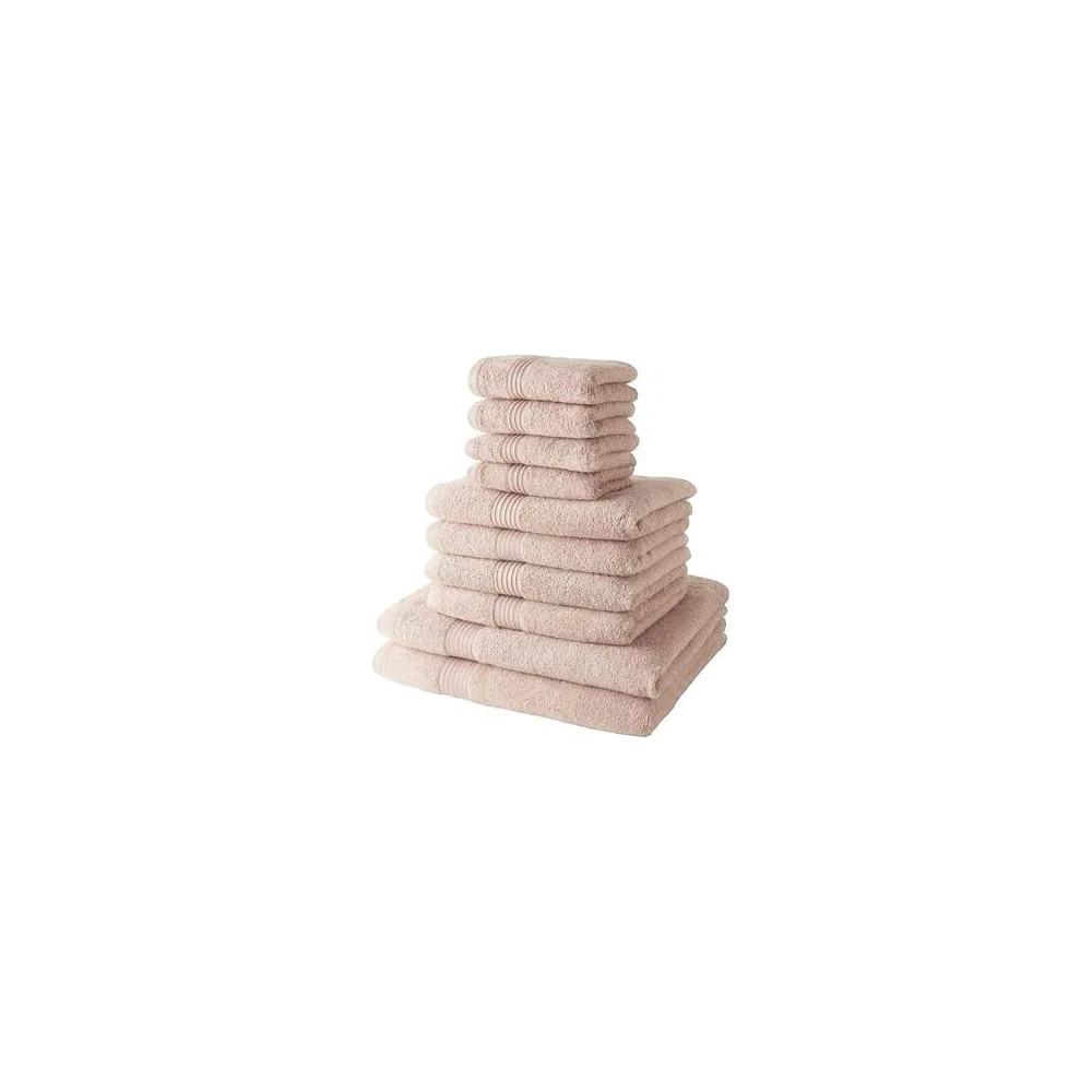Törölköző és tisztálkodó kesztyű Today Ensemble de serviettes de toilette 10 pièces Rose clair