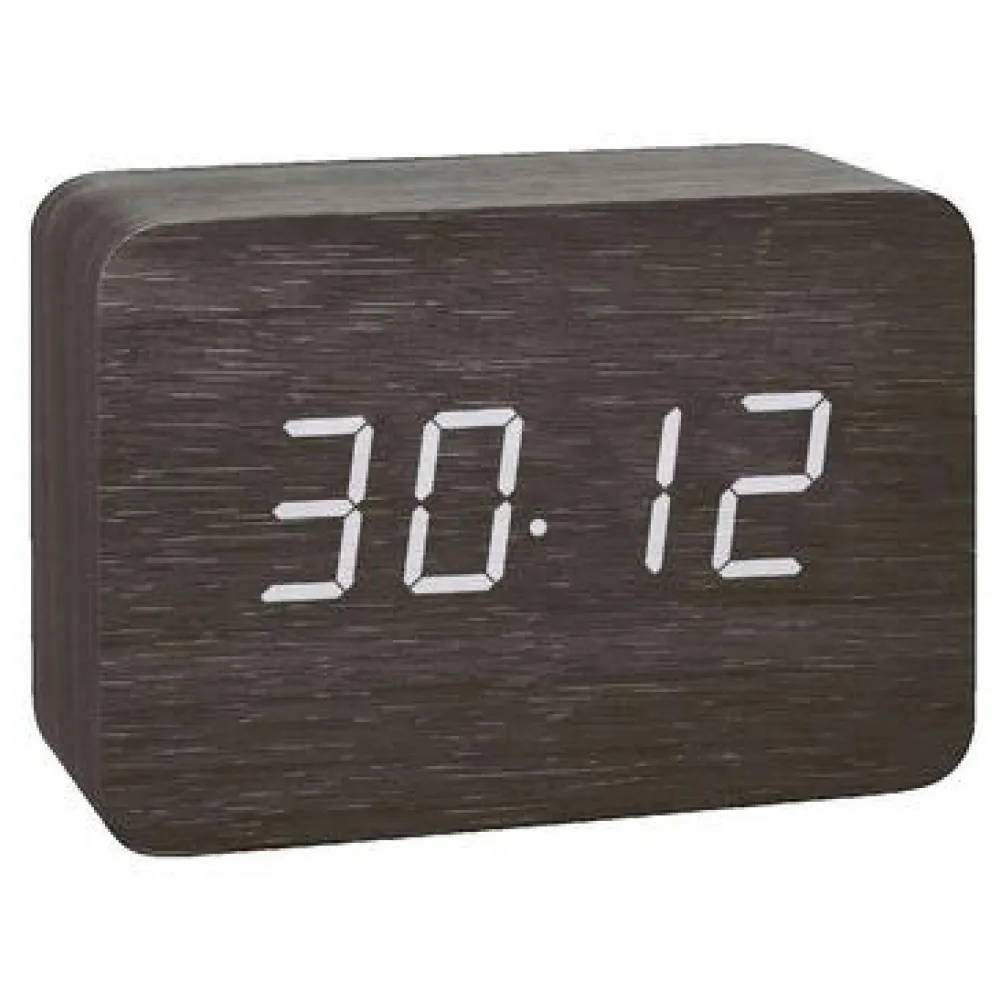 Órák Tfa Réveil 60.2549.01 design minimaliste marron