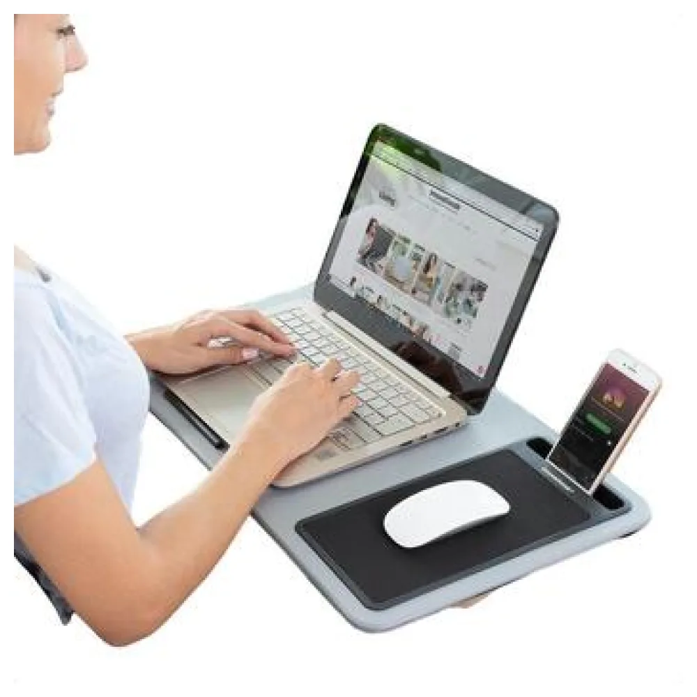 Íróasztalok Innovagoods Bureau Portable Deskion XL Gris Ergonomique