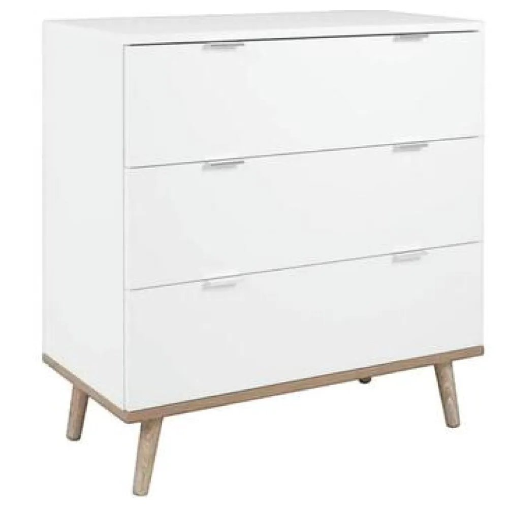 Komódok Bigbuy Commode Göteborg Blanc et Chêne Sonoma