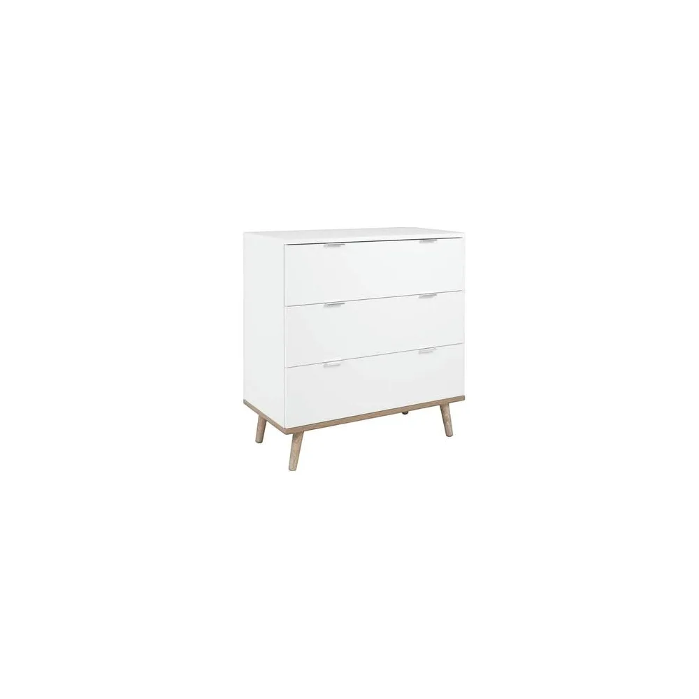 Komódok Bigbuy Commode Göteborg Blanc et Chêne Sonoma