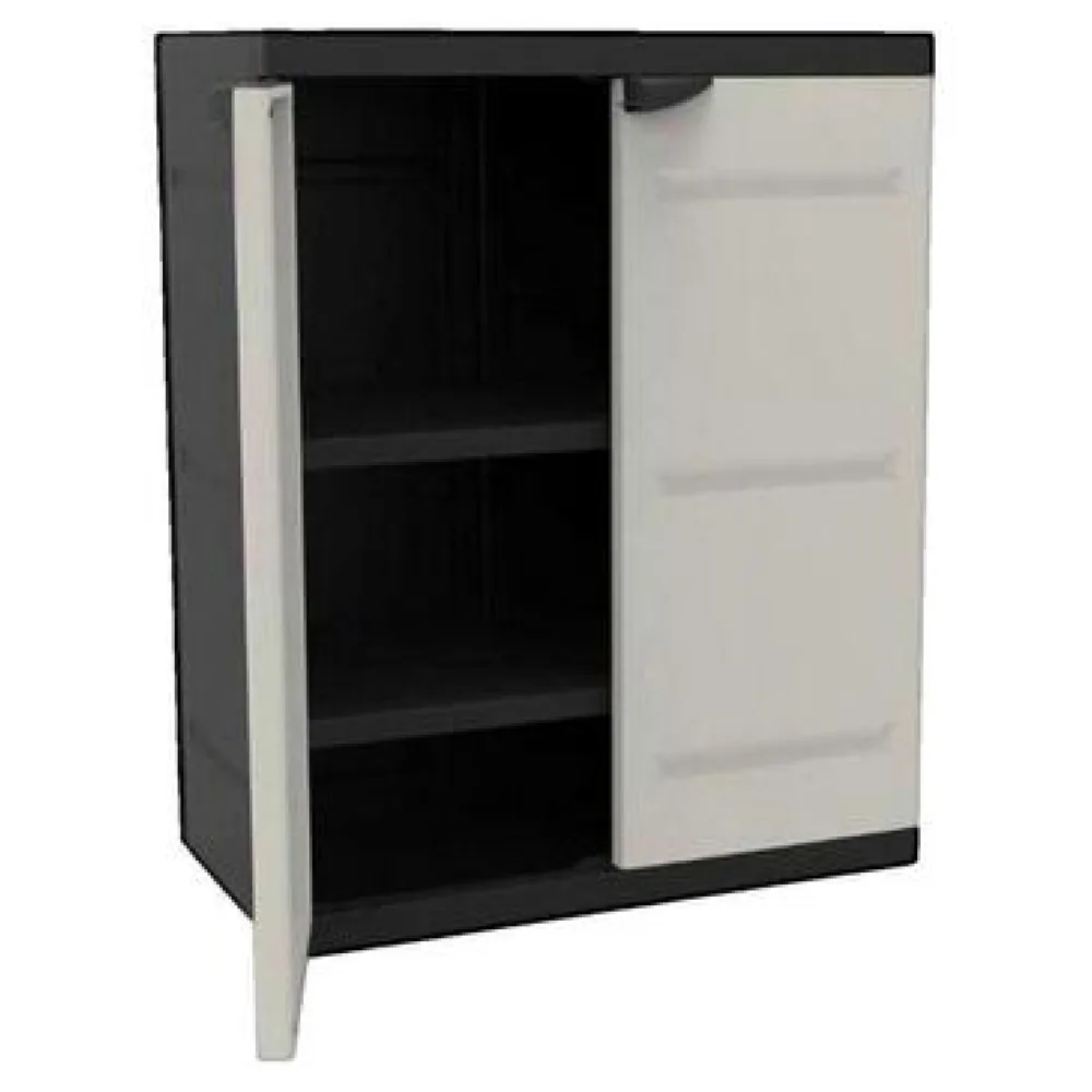 Kültéri tárolók plastiken Armoire basse TITANIUM beige et noir