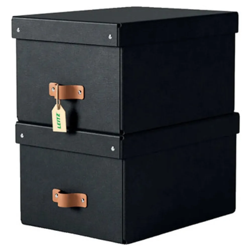 Kosarak és dobozok Leitz Boîte de rangement Puro 17L 2 pack noir