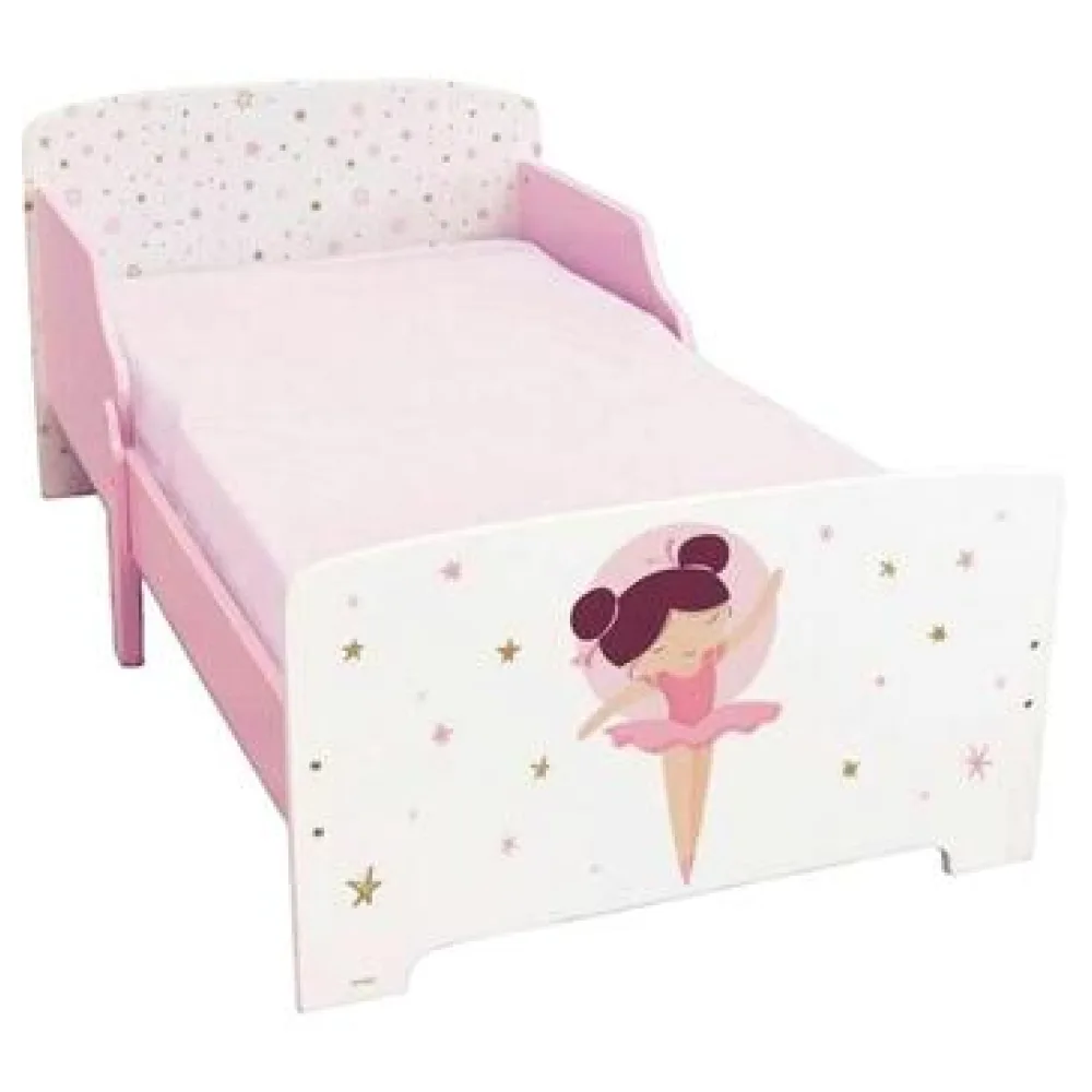 Gyerekágyak Funhouse Lit enfant Ballerine avec sommier - Design danse rose