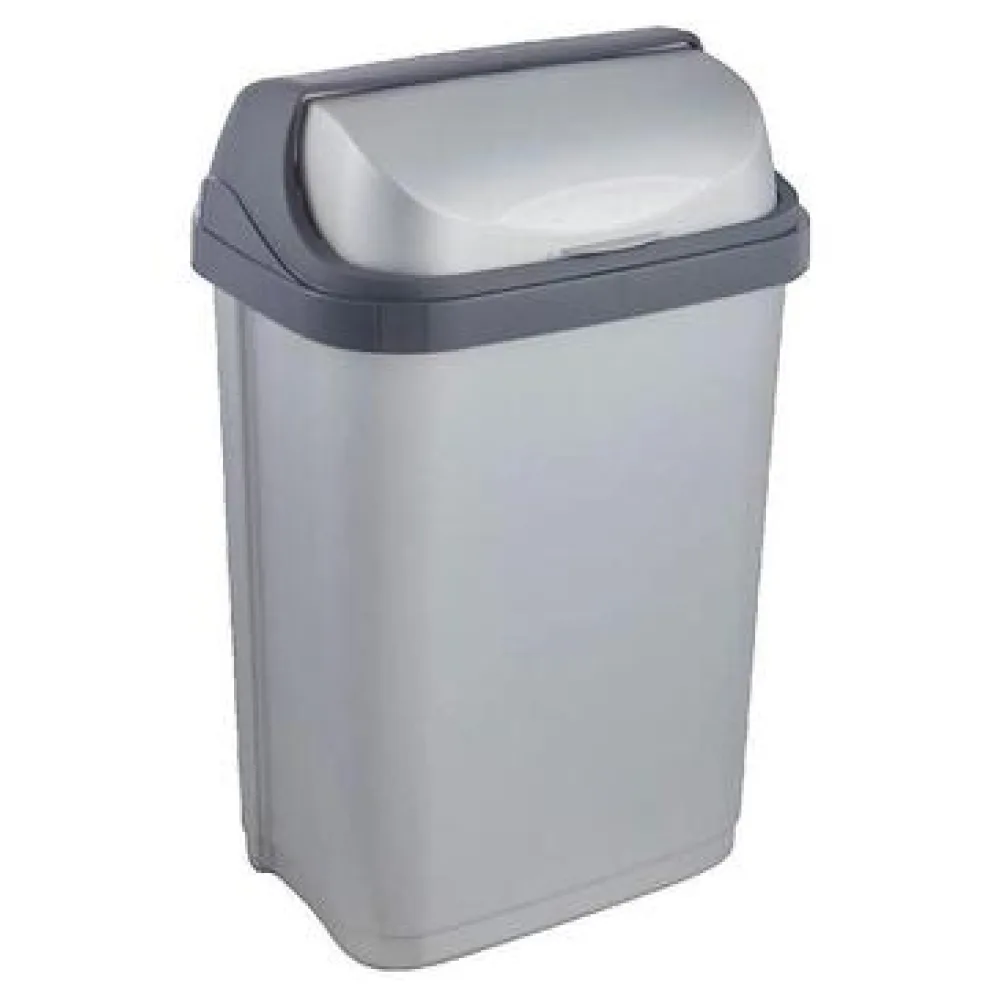 Rekeszek és tárolók Keeeper Poubelle de cuisine Rasmus 10 litres argentée