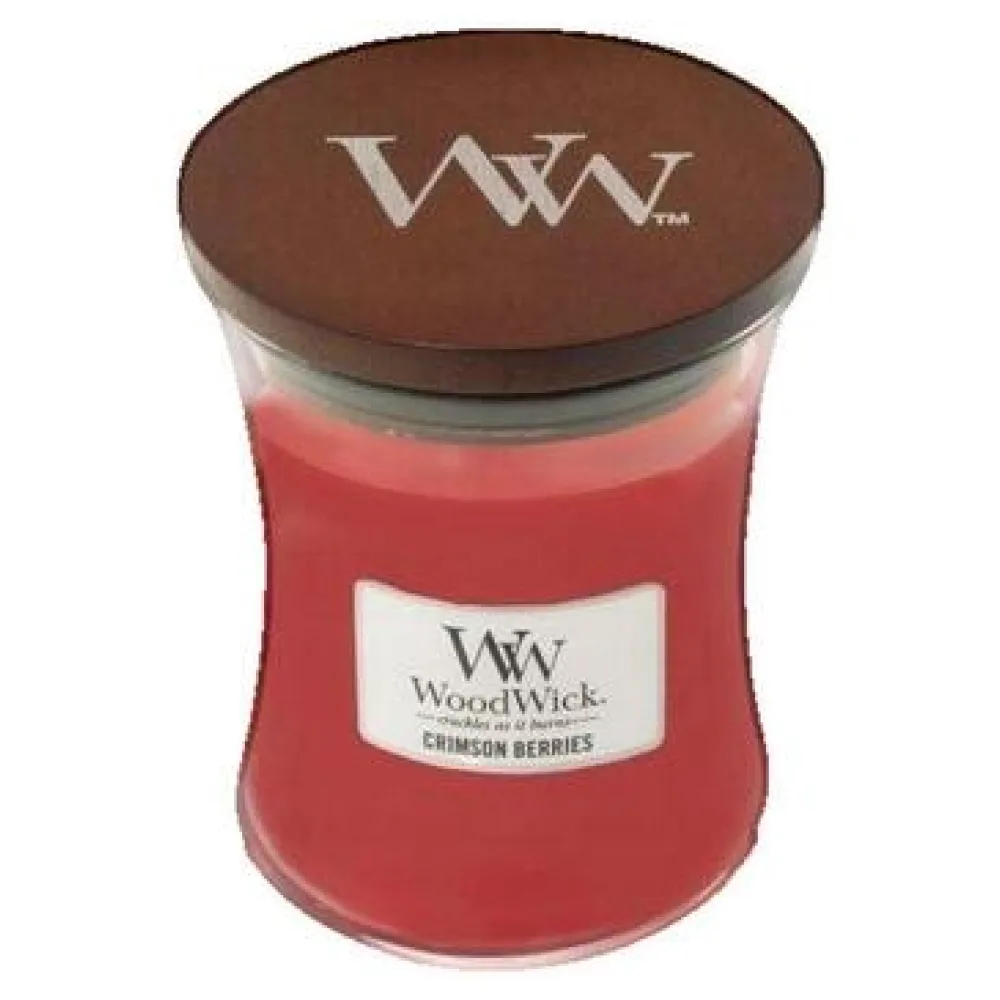 Gyertyák, párologtatók Woodwick Bougie parfumée Crimson Berries Rouge