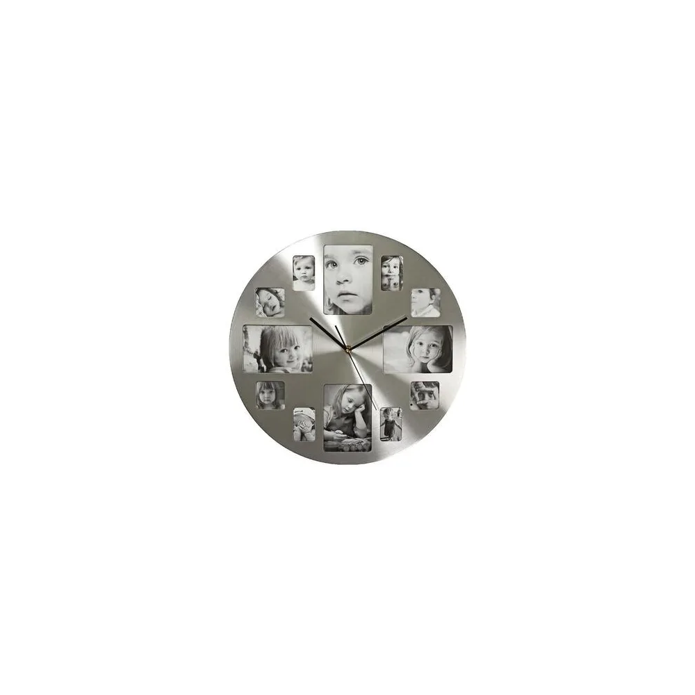 Órák Nedis Horloge CLWA003PH40 Circulaire Argenté avec Cadre Photo