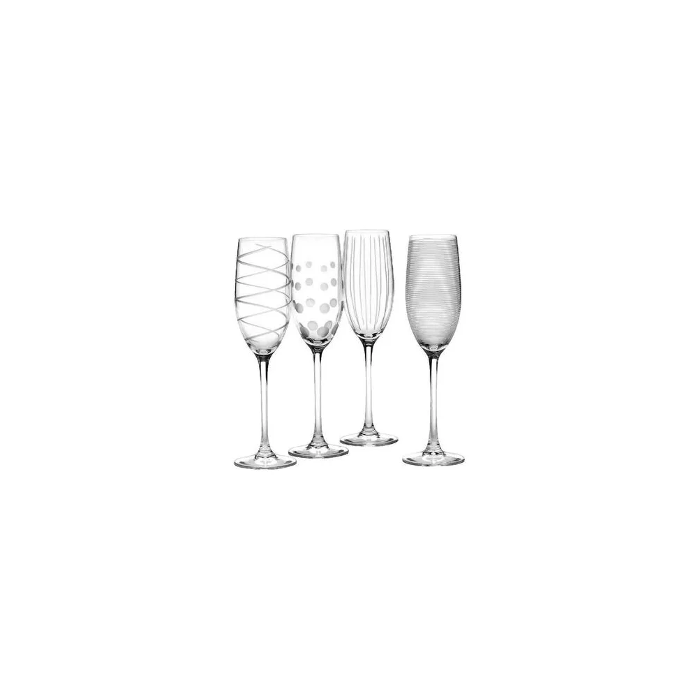 Ünnepi dekorációk Mikasa Flûtes à champagne Cheers en verre cristal transparent