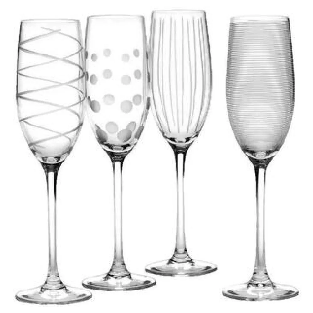 Ünnepi dekorációk Mikasa Flûtes à champagne Cheers en verre cristal transparent