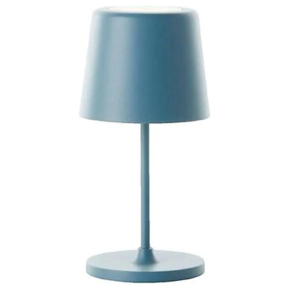 Díszlámpák Brilliant Lampe à poser LED KAAMI Bleu mat rechargeable USB