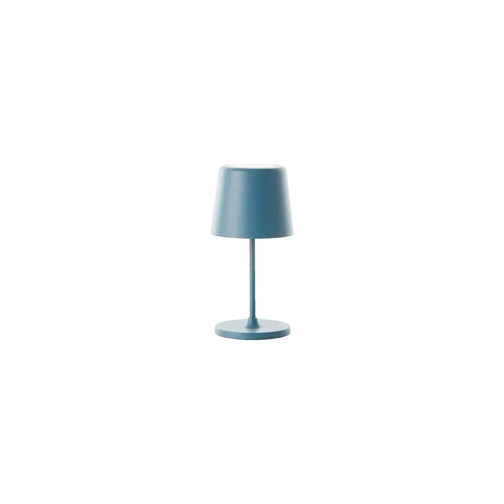 Díszlámpák Brilliant Lampe à poser LED KAAMI Bleu mat rechargeable USB
