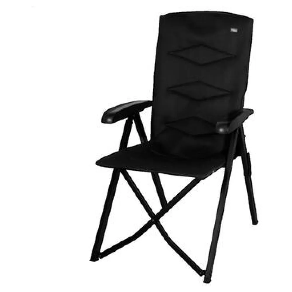 Kültéri székek Aktive Chaise d'extérieur pliante noire 5 positions réglables