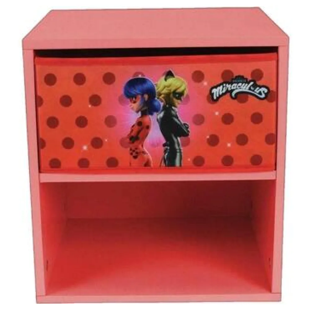 Rekeszek és tárolók Funhouse Table de chevet Miraculous Rouge