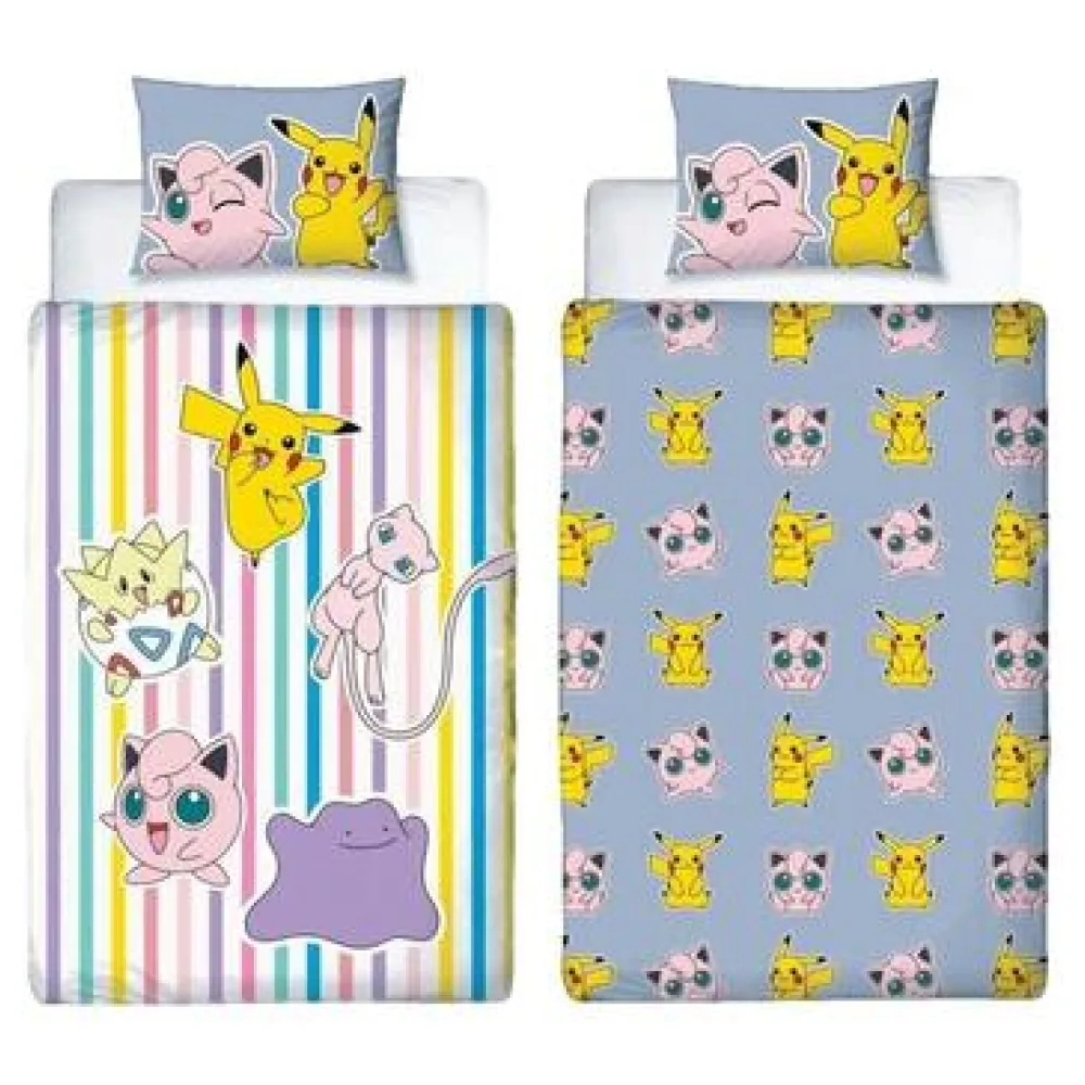 Ágyneműhuzat Pokemon Ensemble de literie Pokémon design coloré