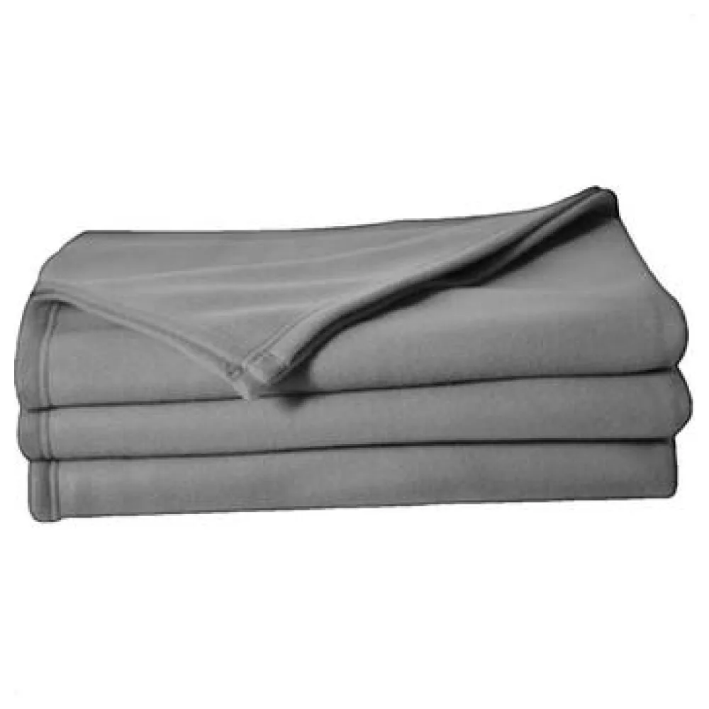 Plédek Toison D'or Plaid Couverture Polaire Gris 220x240 cm