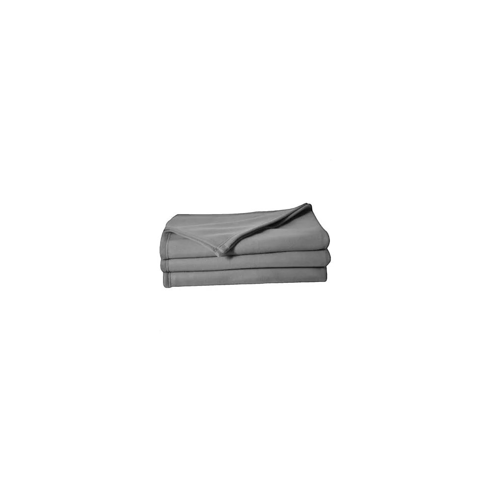 Plédek Toison D'or Plaid Couverture Polaire Gris 220x240 cm