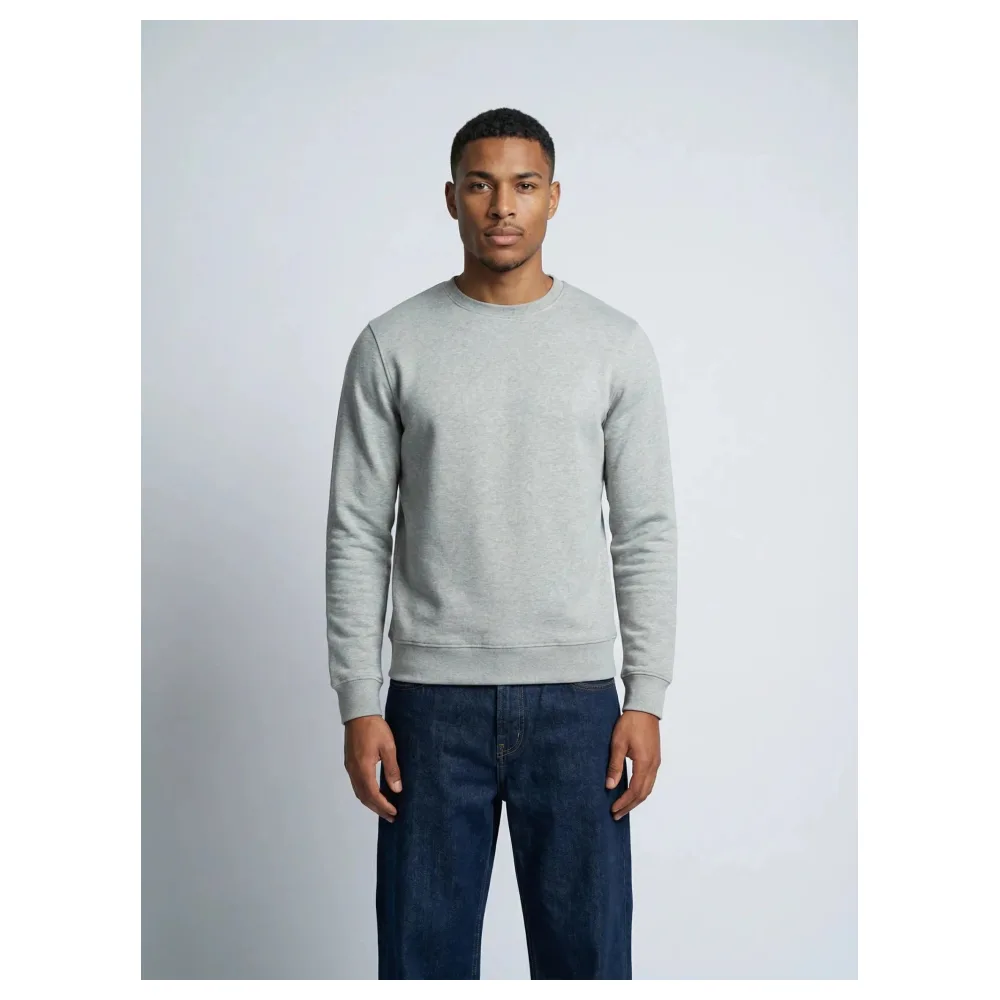 Sweat-shirt gris Made in France | Taille: S | Matière: Coton bio | Couleur: Gris chiné – Bild 3