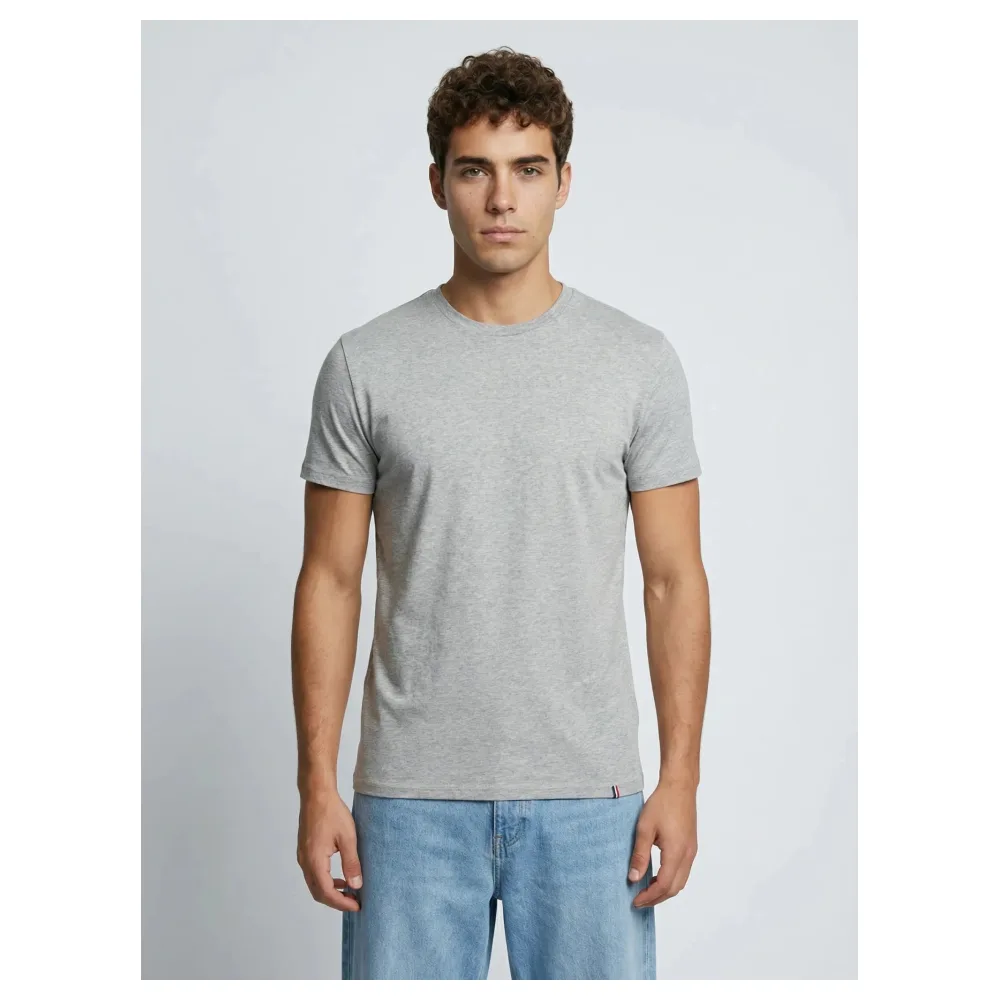 T-shirt gris Made in France | Taille: L | Matière: Coton | Couleur: Gris chiné – Bild 4