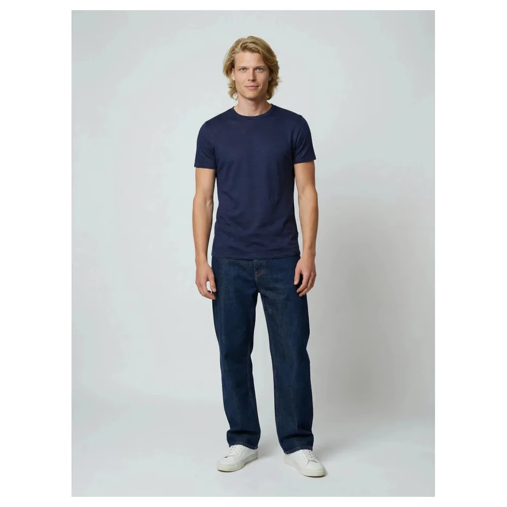 T-shirt en lin Made in France | Taille: S | Matériel: Lin bio | Couleur: Bleu – Bild 4