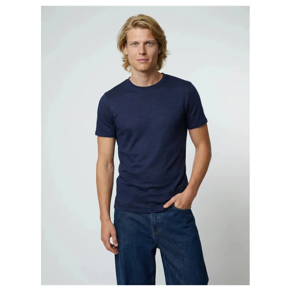 T-shirt en lin Made in France | Taille: M | Matériel: Lin bio | Couleur: Bleu