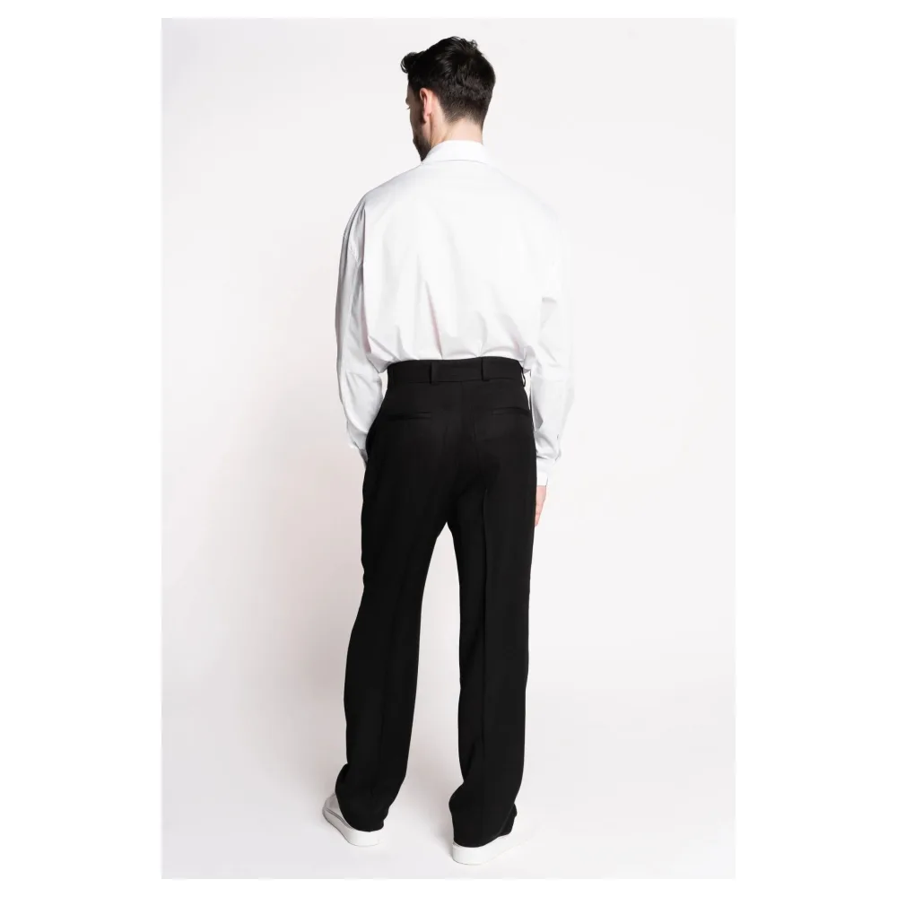 Pantalon taille haute plissé en laine froide épaisse de fabrication française | Taille: Il 46 / fr 40 / US 30 / s | Couleur: chameau | Matériel: Laine – Bild 3
