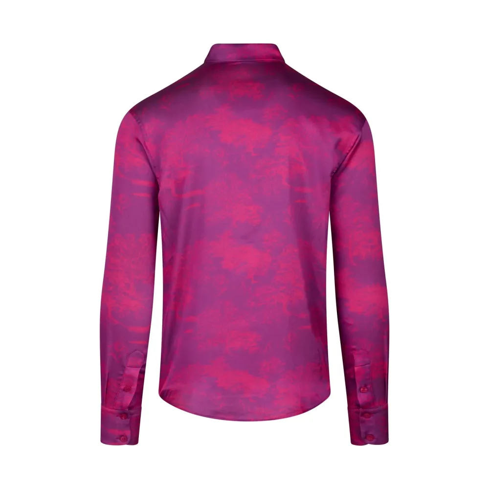 Chemise en soie avec imprimé de savane - Made en France | Taille: M | Couleur: Rose | Matériel: Soie – Bild 5