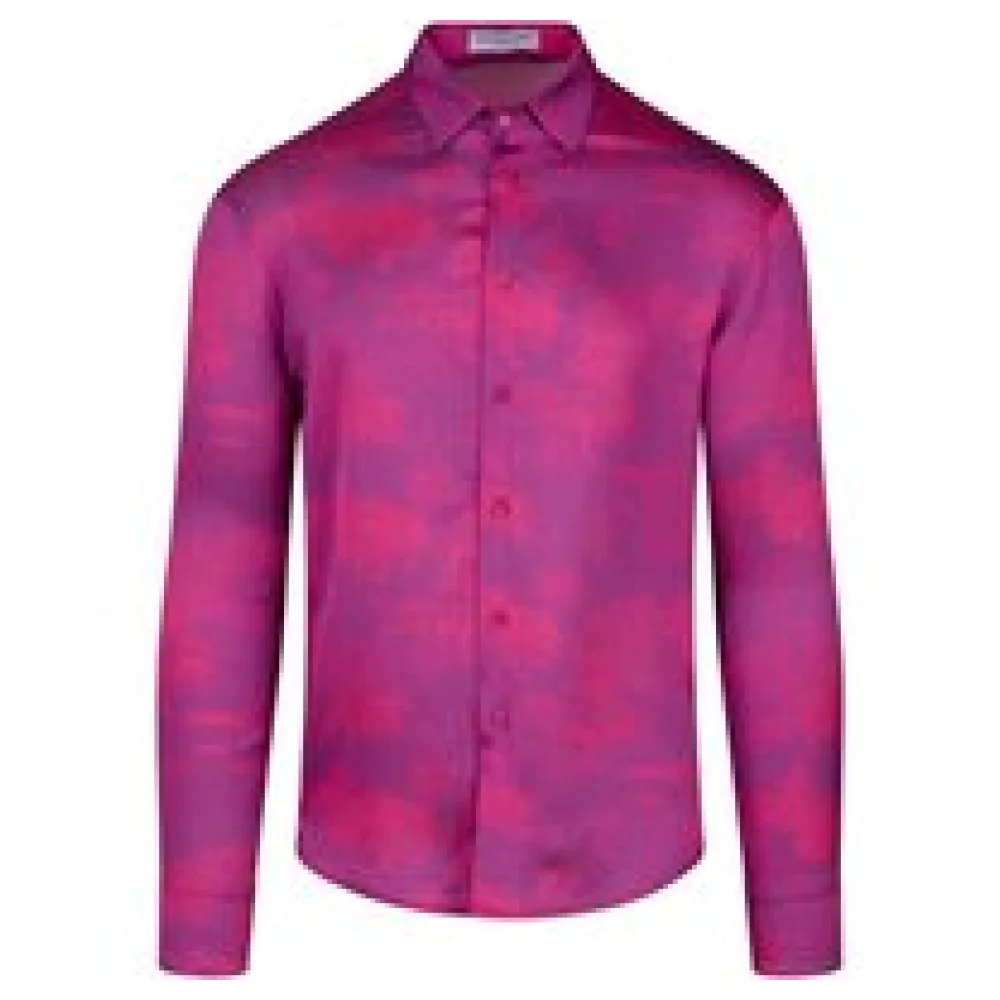 Chemise en soie avec imprimé de savane - Made en France | Taille: M | Couleur: Rose | Matériel: Soie – Bild 2